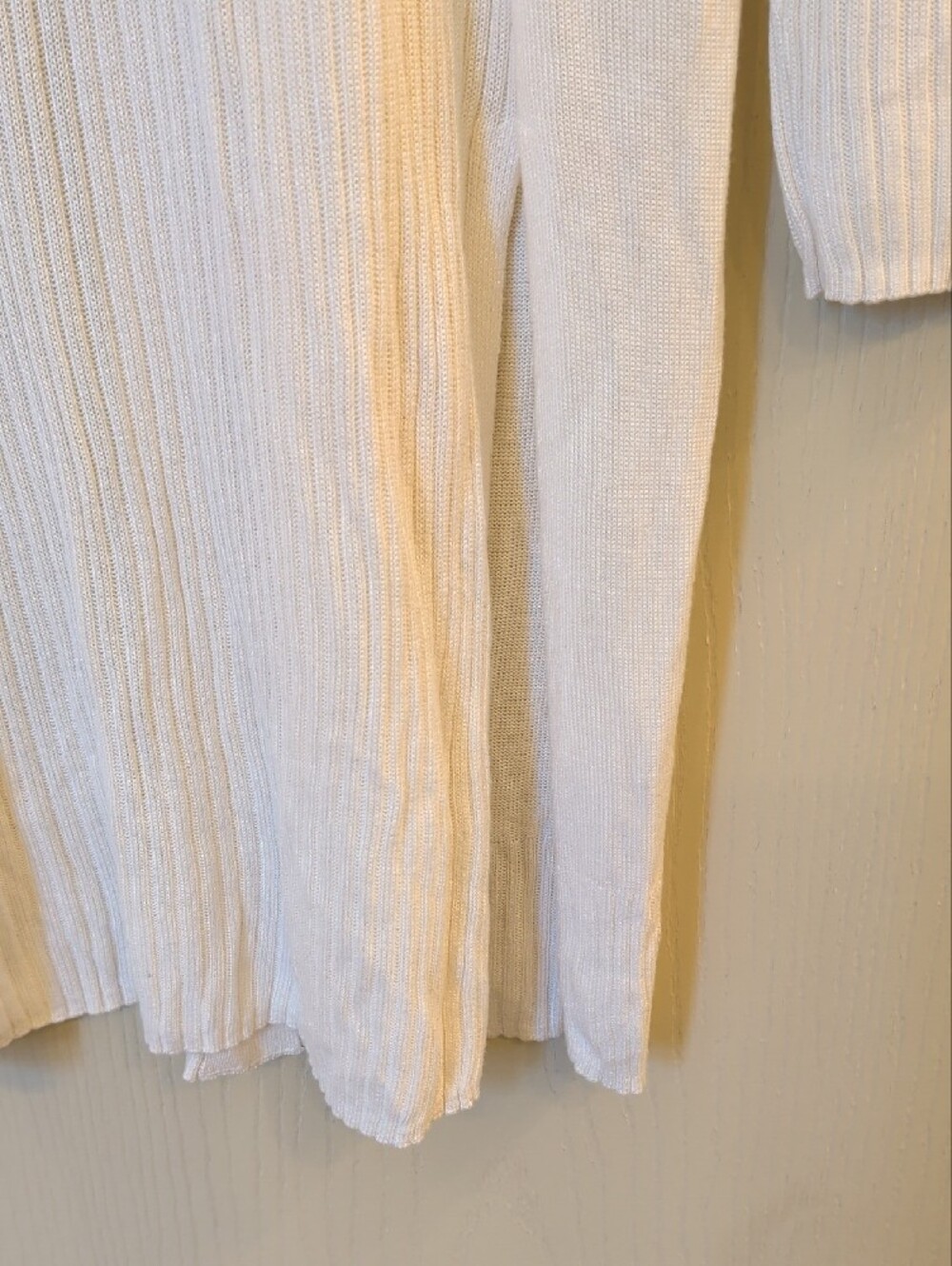 INC Int’l Concepts Cream Longline Cardigan Size L NWT Lightweight Rayon Duster - Picture 8 of 13